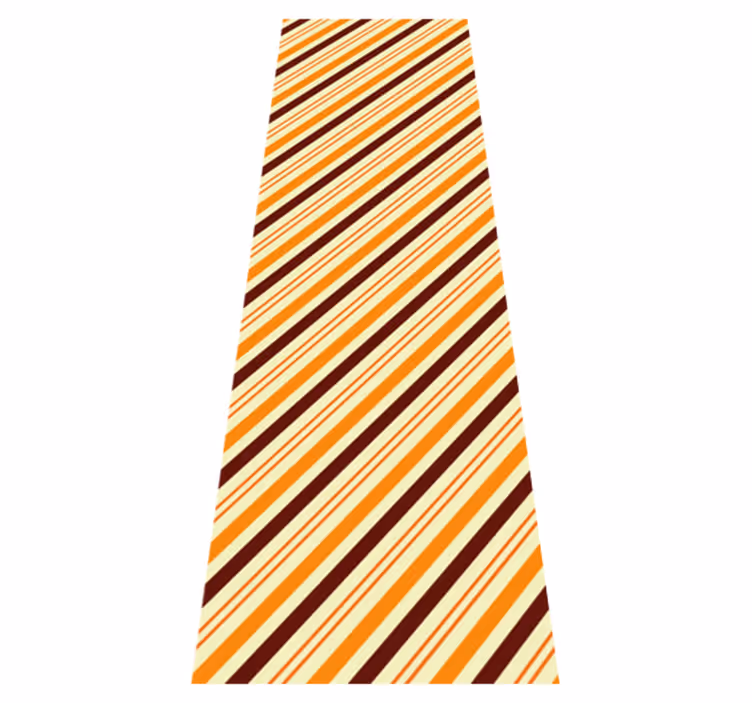 Dywan winylowy do salonu w retro pomarańczowo-brązowy wzór - TenStickers