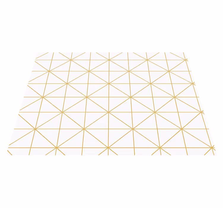 Dywan winylowy do salonu złota geometria - TenStickers
