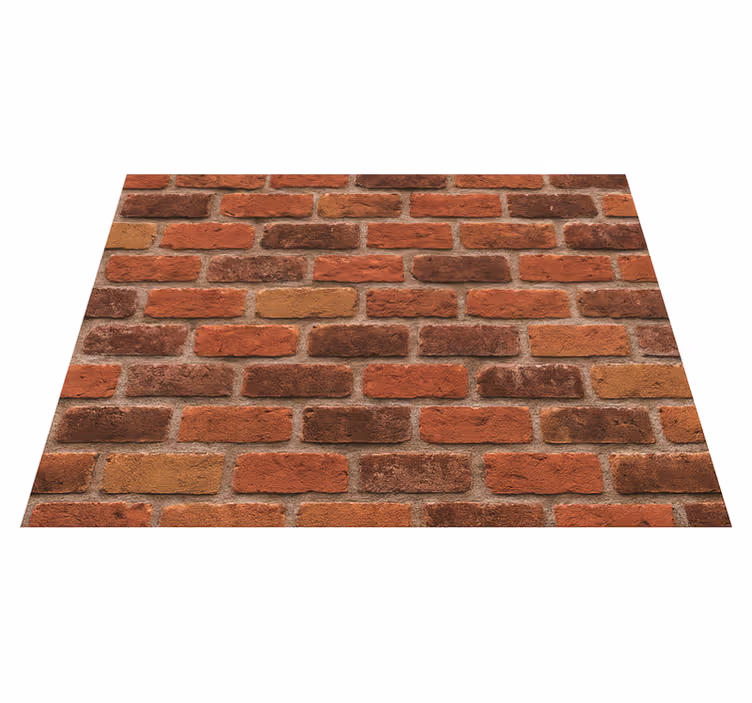 Dywan winylowy do salonu w stylu rustykalnych cegieł - TenStickers