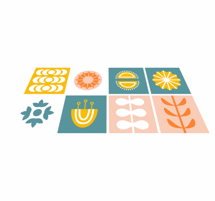 Dywan winylowy wzór geometryczny w stylu norweskim - TenStickers