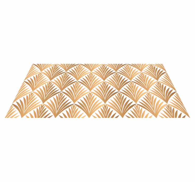 Dywan winylowy wzór geometryczny liść geometryczny - TenStickers