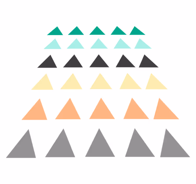 Dywan winylowy wzór geometryczny 30 małych trójkątów - TenStickers