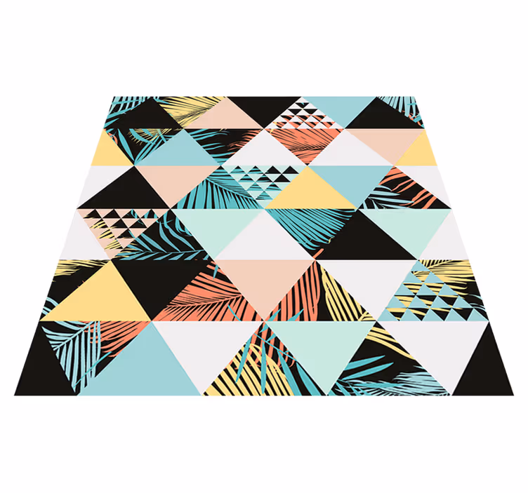 Dywan winylowy wzór geometryczny trójkąty dżungli - TenStickers