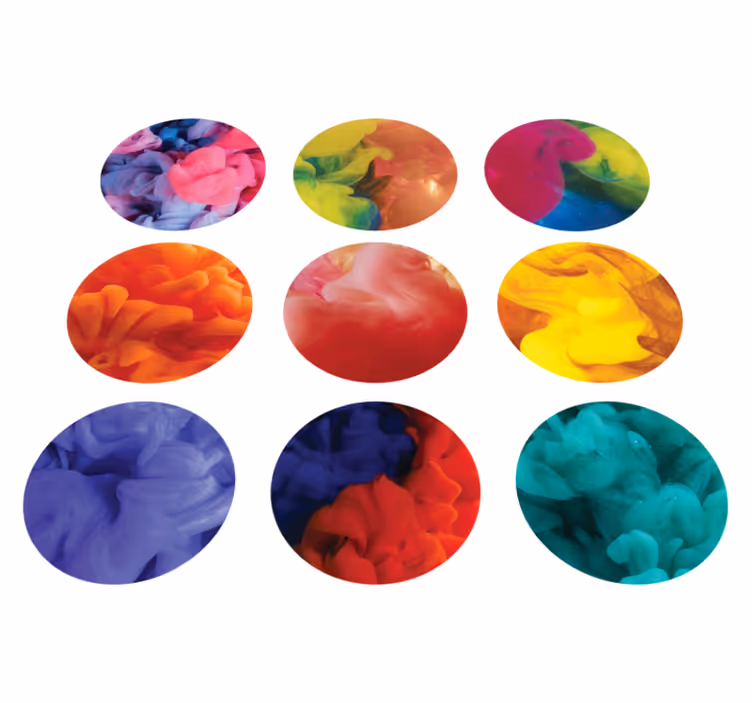 Dywan winylowy wzór geometryczny zestaw kolorowych naklejek - TenStickers