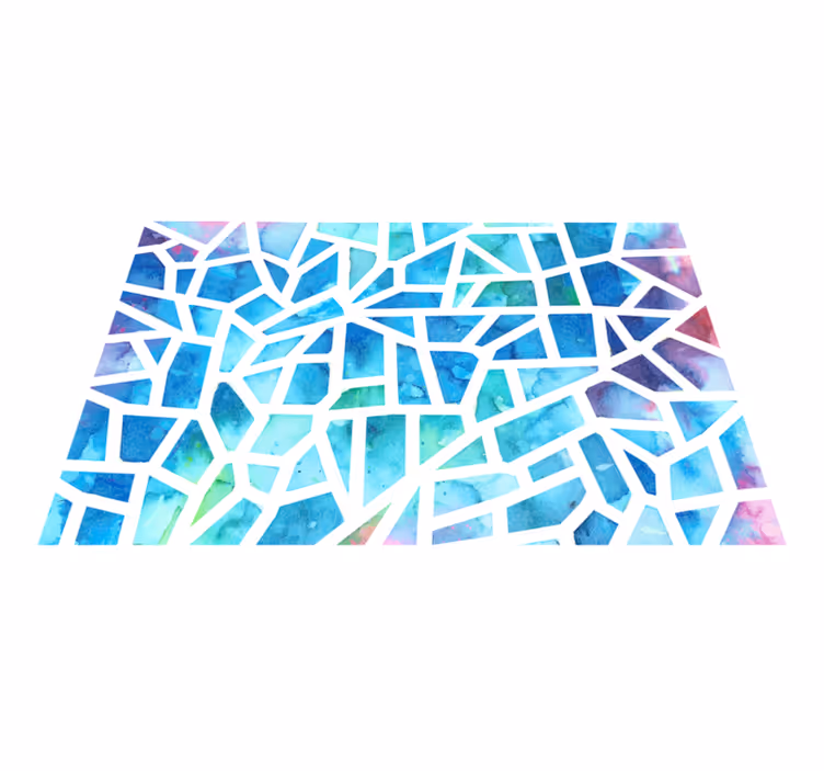 Dywan winylowy wzór geometryczny mozaika w trójkąty - TenStickers