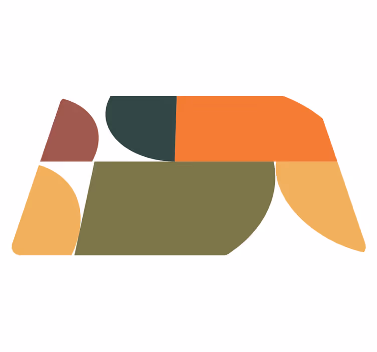 Dywan winylowy wzór geometryczny sztuka abstrakcyjna - TenStickers