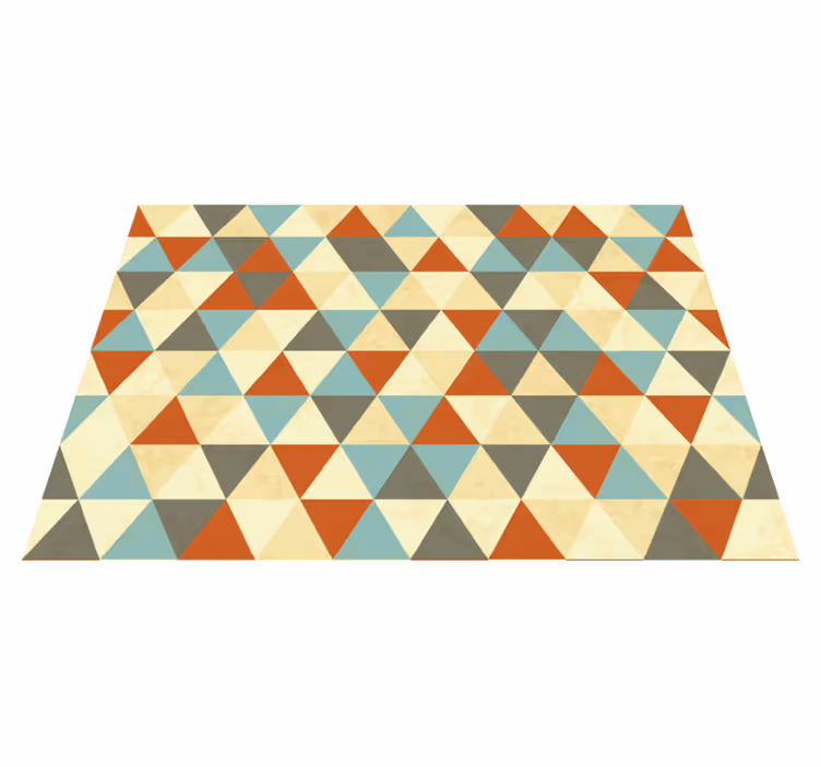 Dywan winylowy wzór geometryczny trójkąty kolorowe - TenStickers