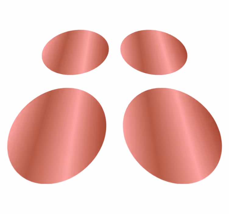 Dywan winylowy wzór geometryczny w różowe złote kropki - TenStickers