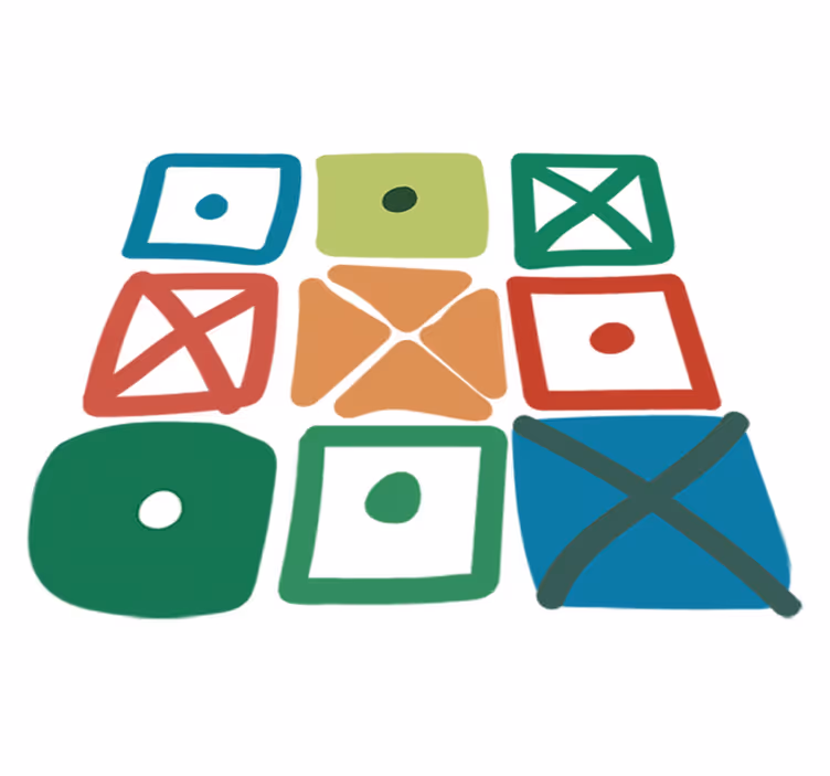 Dywan winylowy wzór geometryczny różne kwadraty - TenStickers