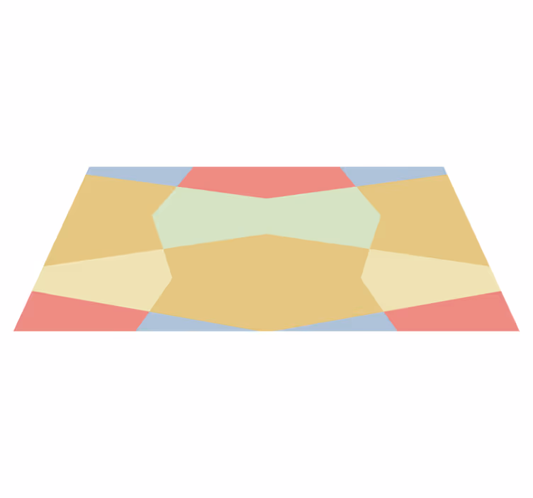 Dywan winylowy wzór geometryczny w pastelowych blokach - TenStickers