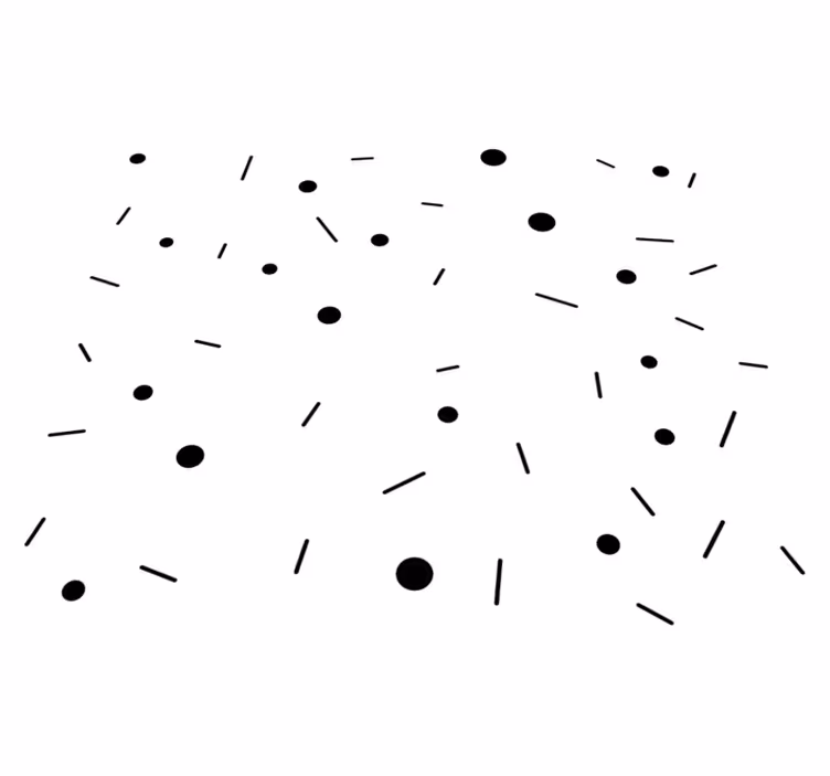 Dywan winylowy wzór geometryczny konfetti kółek i linii - TenStickers