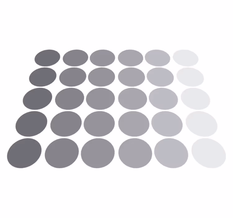 Dywan winylowy wzór geometryczny szare okręgi - TenStickers
