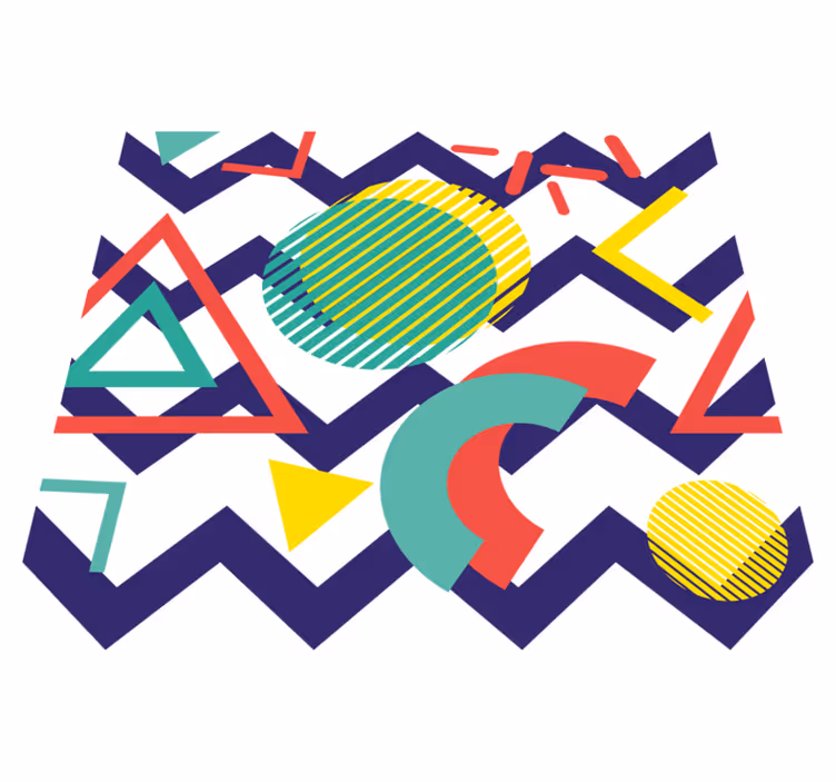 Dywan winylowy wzór geometryczny kolorowy wzór - TenStickers