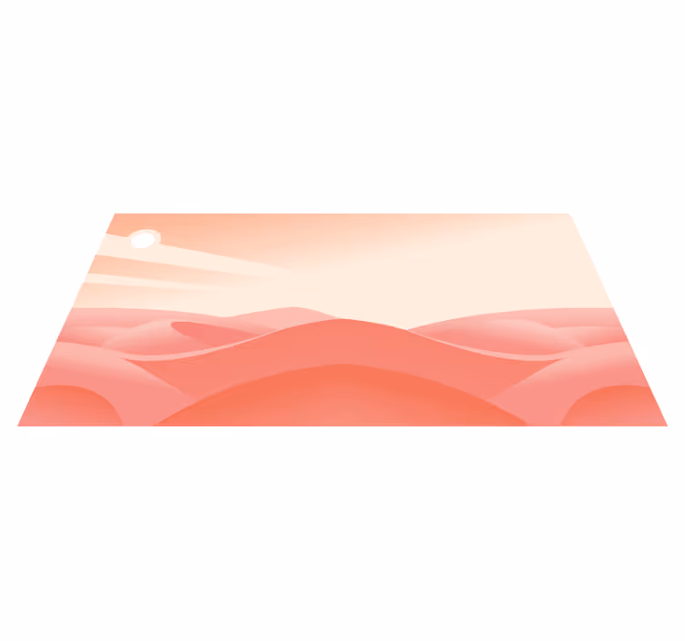 Dywan winylowy wzór geometryczny różowa pustynia - TenStickers