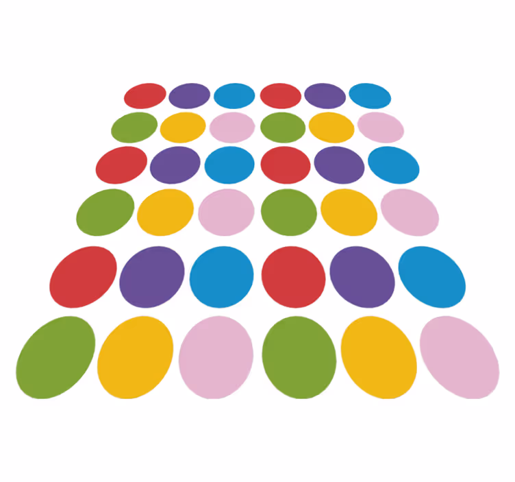 Dywan winylowy wzór geometryczny kolorowe kółka - TenStickers