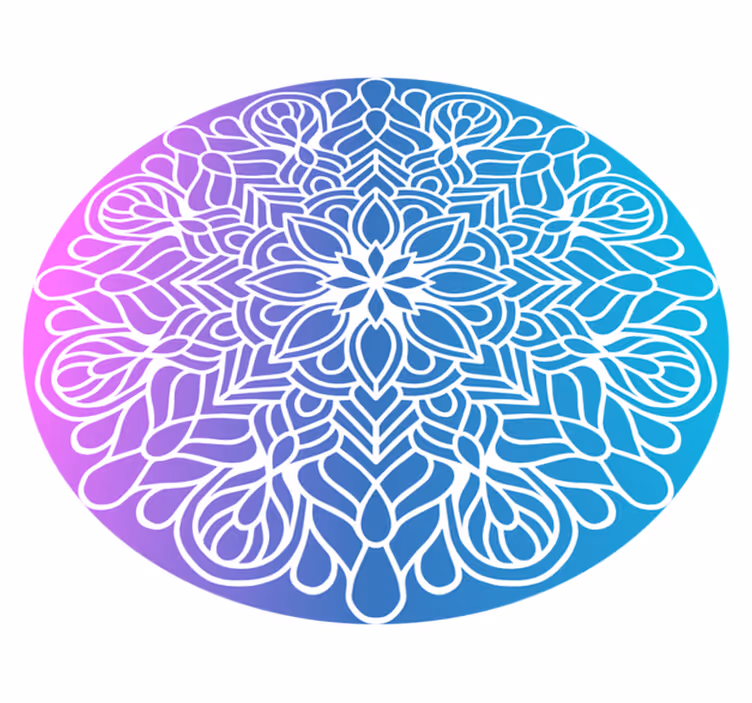 Dywan winylowy wzór geometryczny motyw okrągły - TenStickers
