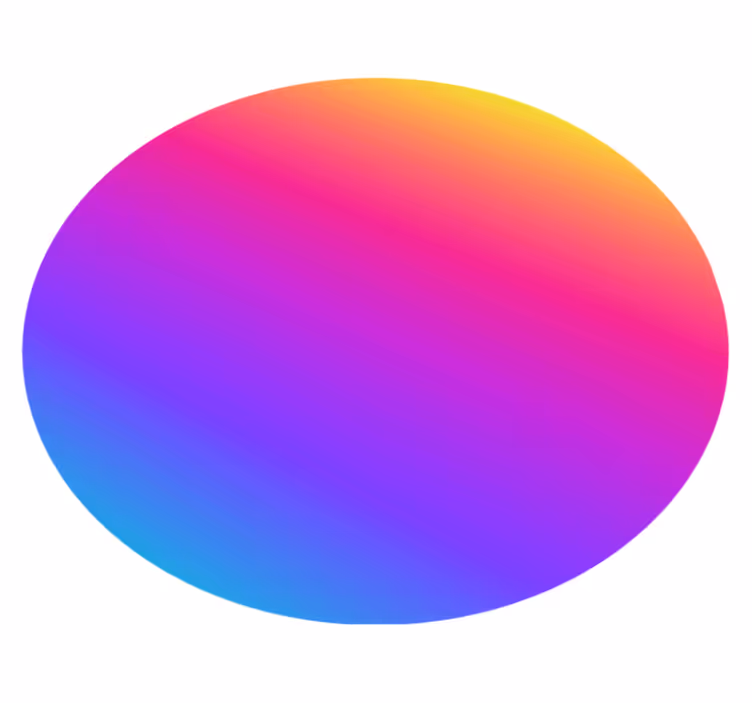 Dywan winylowy wzór geometryczny kolorowe gradientowe koło - TenStickers