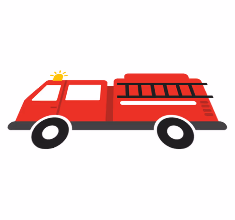 Dywan winylowy dla dziecka wozem strażackim - TenStickers
