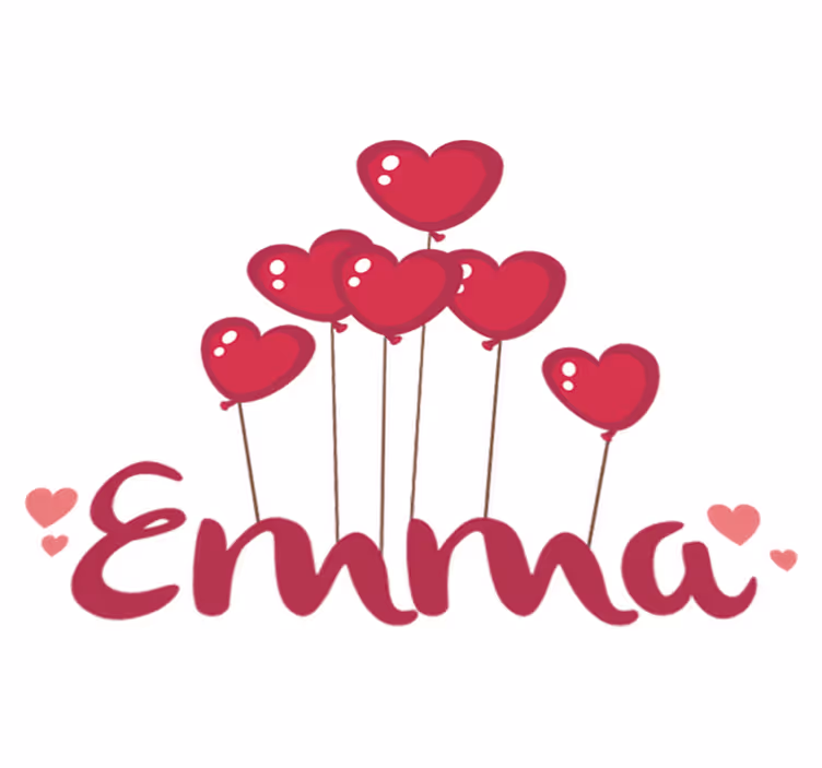 Dywan winylowy dla dziecka balony serca z imieniem - TenStickers