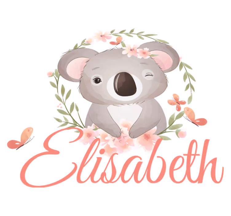 Dywan winylowy dla dziecka koala z imieniem - TenStickers