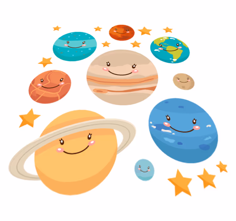 Dywan winylowy dla dziecka planety z systemu słonecznego - TenStickers