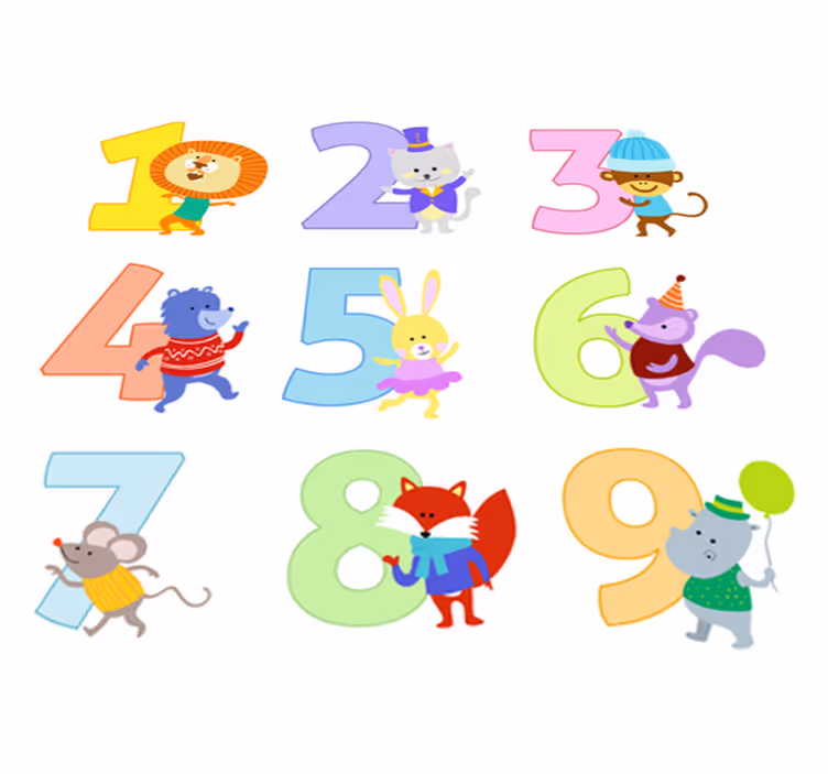 Dywan winylowy dla dziecka z dziecięcymi cyframi - TenStickers
