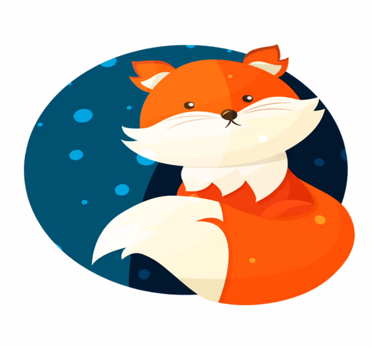 Dywan winylowy dla dziecka z uroczym liskiem - TenStickers
