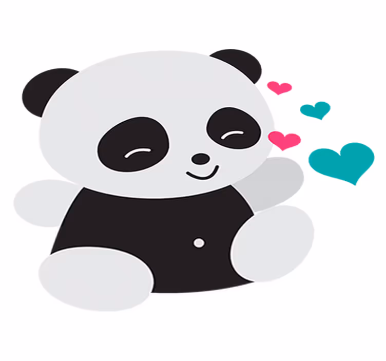 Dywan winylowy dla dziecka uroczy miś panda - TenStickers
