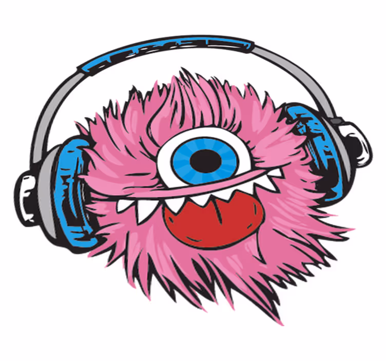 Dywan winylowy dla dziecka różowy włochaty potwór - TenStickers