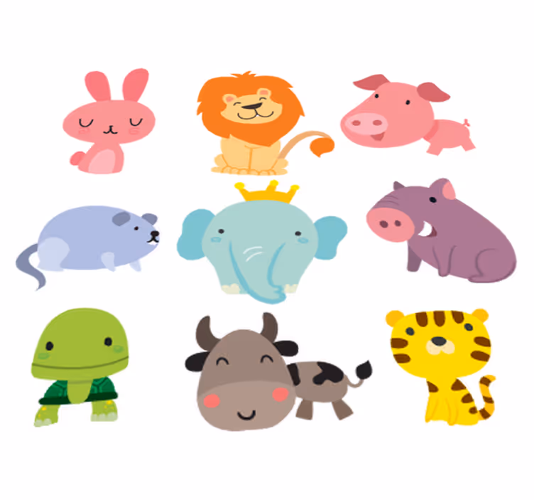 Dywan winylowy dla dziecka z motywem zwierząt - TenStickers