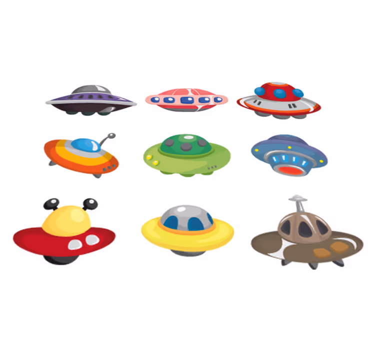 Dywan winylowy dla dziecka z naklejkami ufo - TenStickers