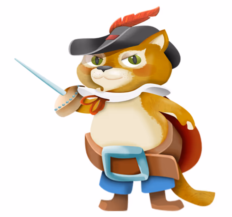 Dywan winylowy dla dziecka kot w butach - TenStickers