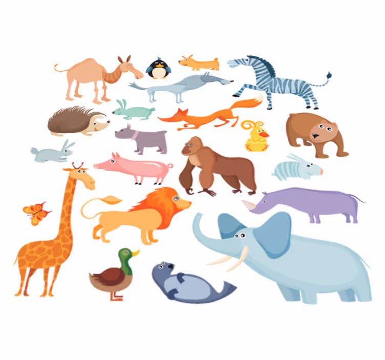 Dywan winylowy dla dziecka dzikie zwierzęta - TenStickers