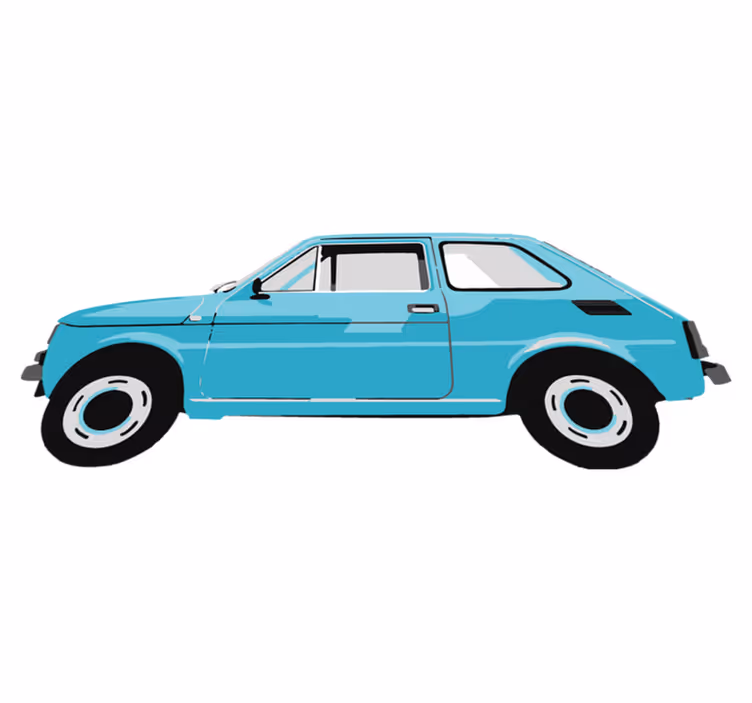Dywan winylowy dla dziecka samochód w stylu vintage - TenStickers