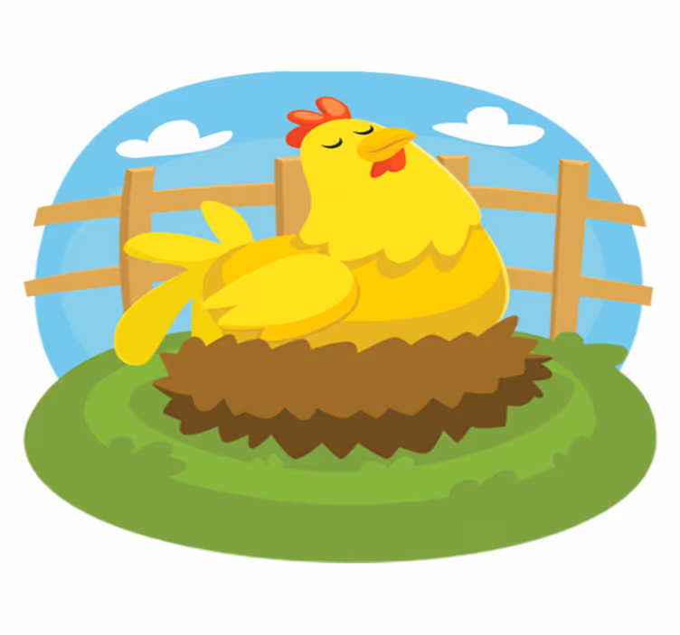 Dywan winylowy dla dziecka kurka znosząca jaja - TenStickers