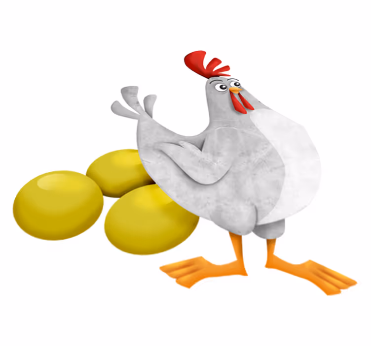 Dywan winylowy dla dziecka fen z złotymi jajkami - TenStickers