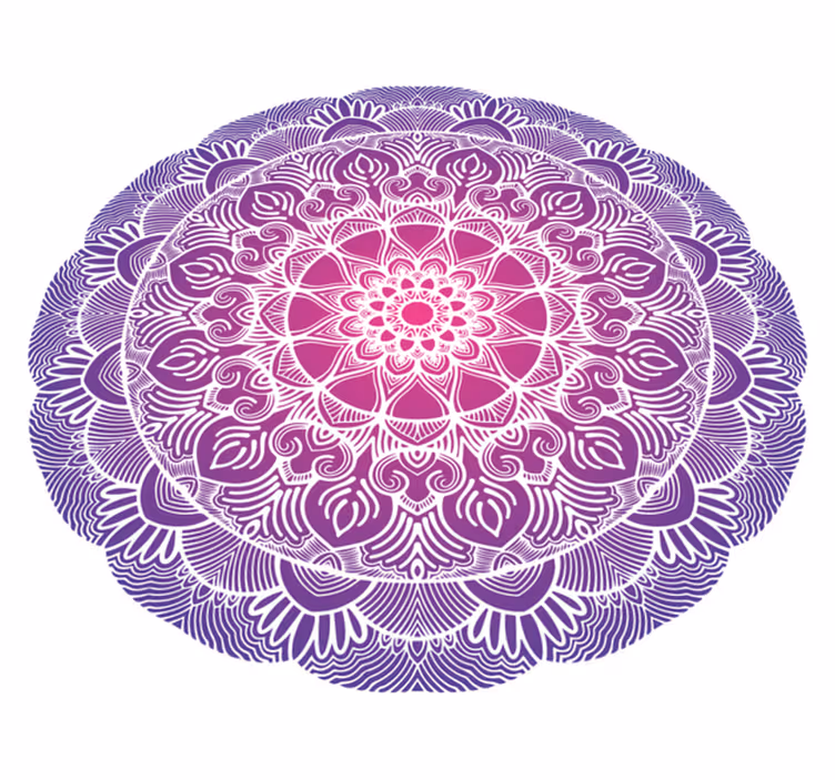 Dywan winylowy do salonu mandala fioletowa kwiat życia - TenStickers