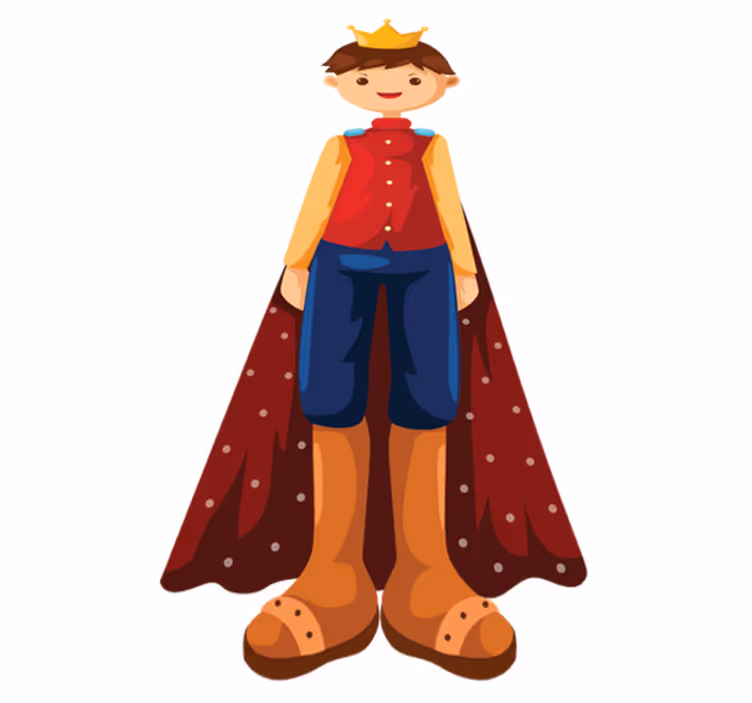 Dywan winylowy dla dziecka ilustracja króla - TenStickers