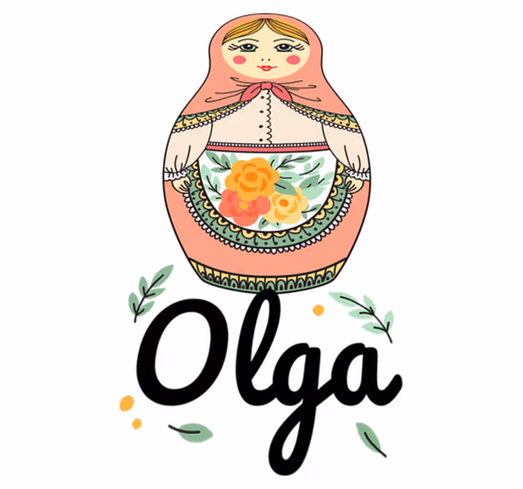 Dywan winylowy dla dziecka matrioszka z imieniem - TenStickers