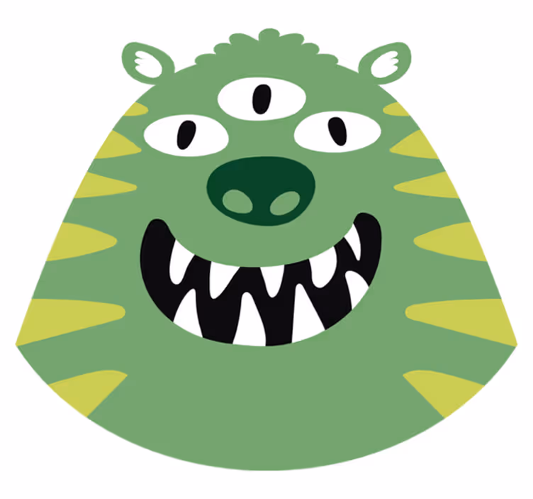 Dywan winylowy dla dziecka wesoły potworek - TenStickers