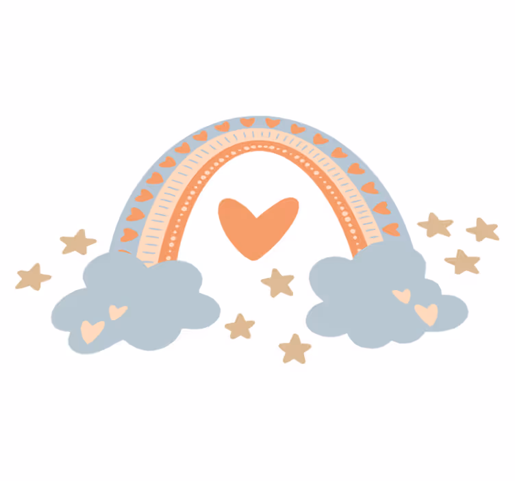 Dywan winylowy dla dziecka w pastelowej tęczy - TenStickers