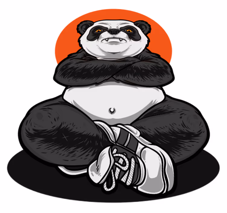 Dywan winylowy dla dziecka z pandą w stylu thug - TenStickers