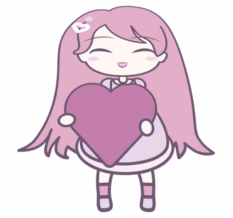 Dywan winylowy dla dziecka z anime dziewczyną miłości - TenStickers