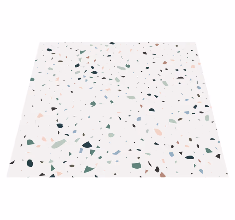 Dywan winylowy do łazienki w białe terrazzo - TenStickers