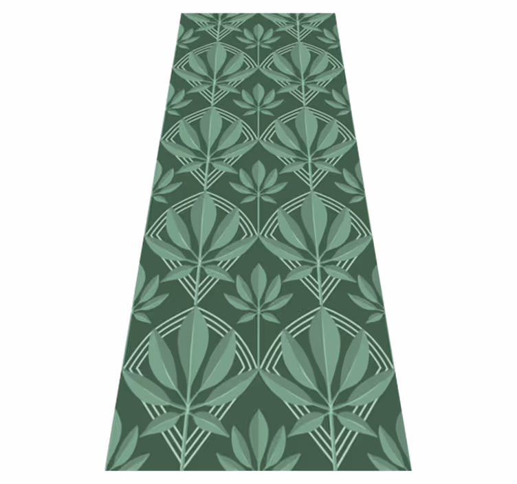 Dywan winylowy do łazienki liście w butelce w stylu art deco - TenStickers