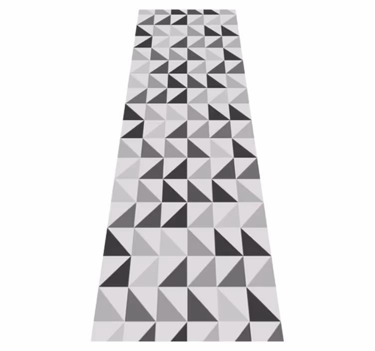 Dywan winylowy do łazienki w geometryczne trójkąty - TenStickers