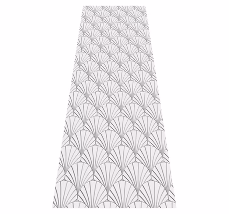 Dywan winylowy do łazienki wzór muszli w stylu art deco - TenStickers