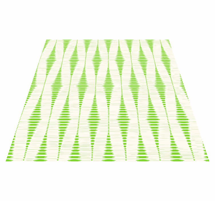 Dywan winylowy wzór geometryczny zielony ikat - TenStickers