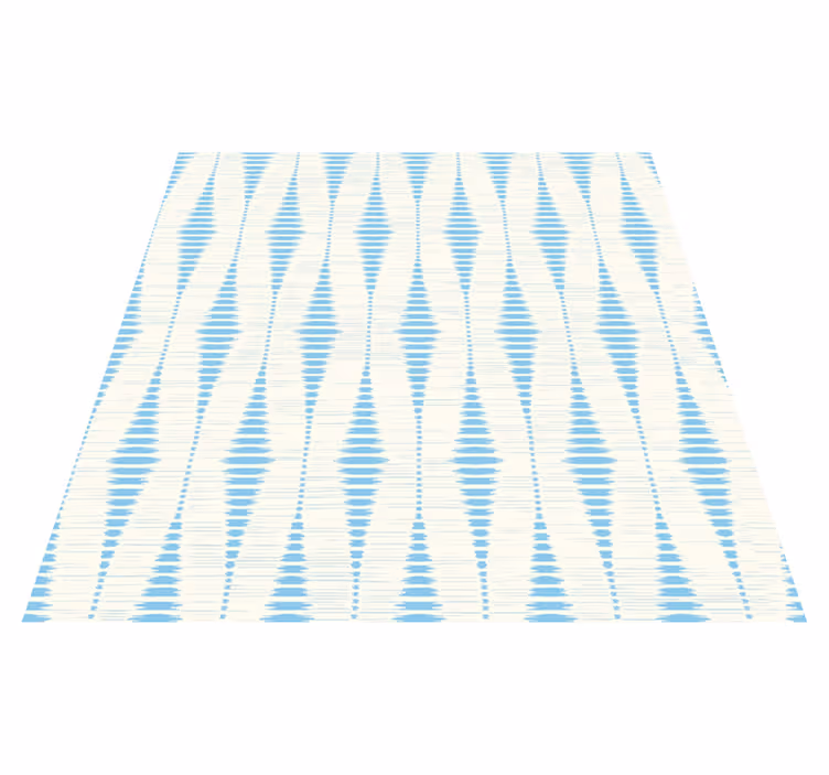 Dywan winylowy wzór geometryczny jasnoniebieski ikat - TenStickers