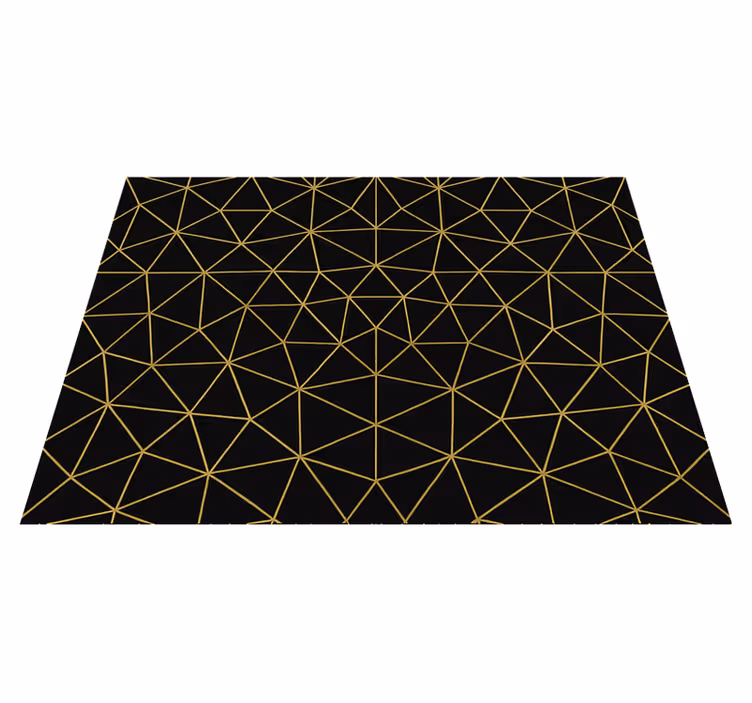 Dywan winylowy wzór geometryczny złota sieć w nocy - TenStickers